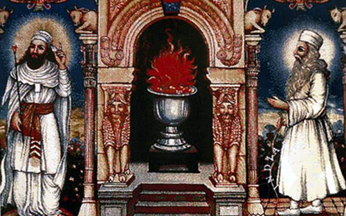 Ахура Мазда даёт наставления Зороастру